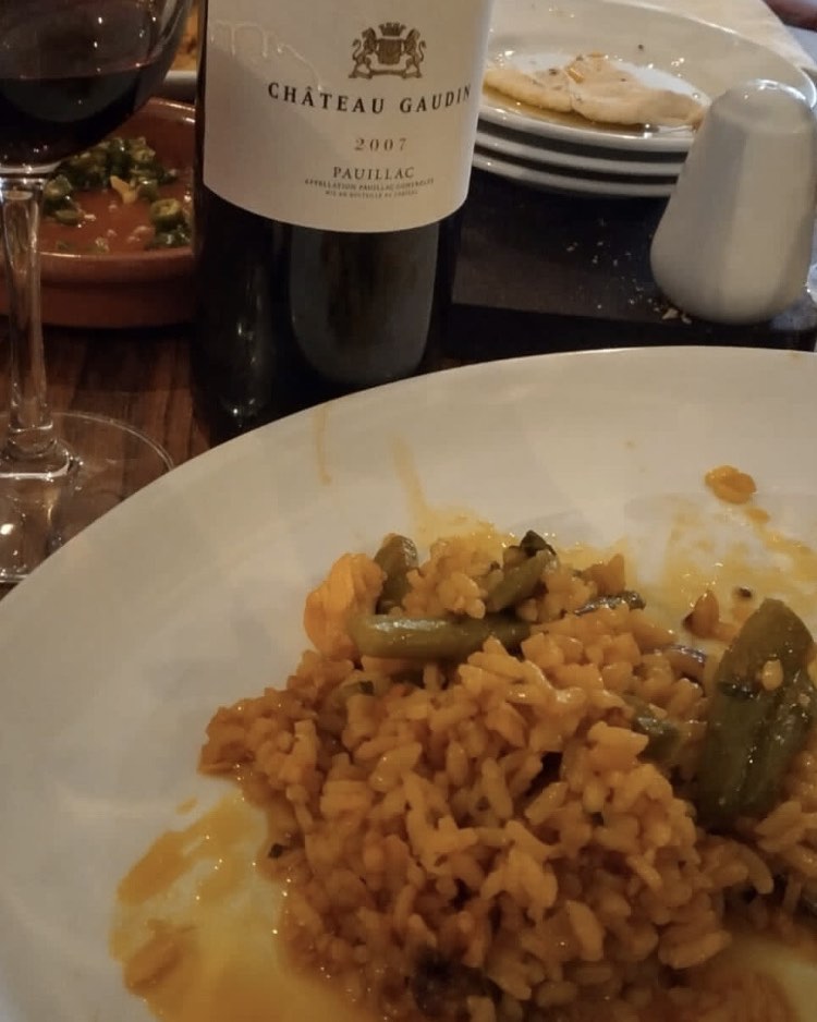 Paella with a beautiful Red.